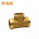 Wholesale Bronze Female Tee CW-617 Brass  Plumbing Fitting 1/2-2inch Copper Pipe Connector Brass Equal Tee